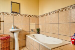 Interior View of a Contemporary Bathroom