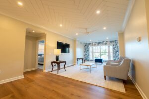 How to Declutter Your Home Room by Room Spacious Contemporary Living Room with Elegant Decor
