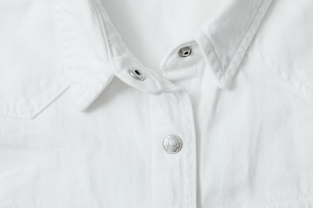 White Button Up Collared Shirt